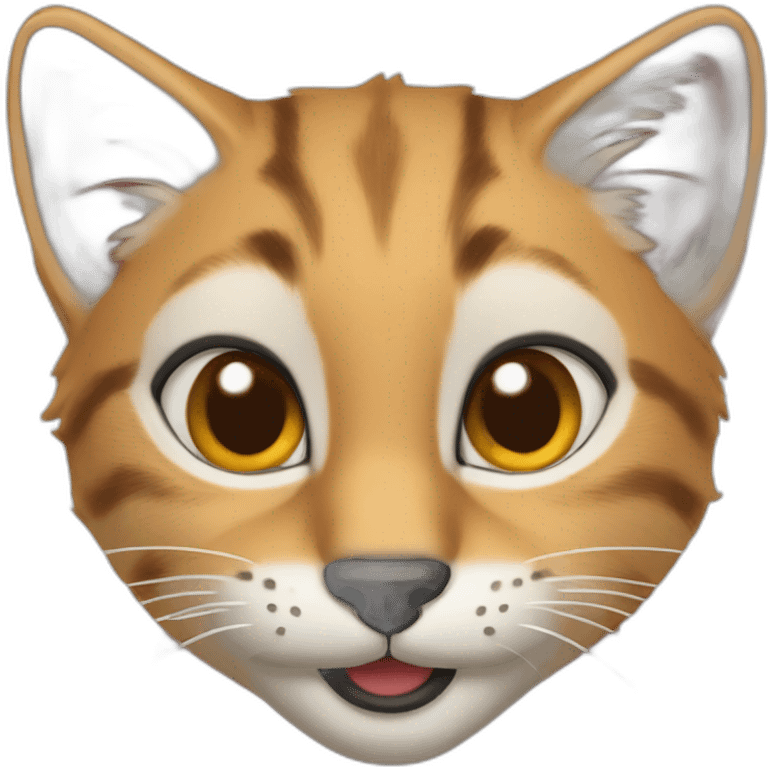 a playful cat-lynx-marten emoji