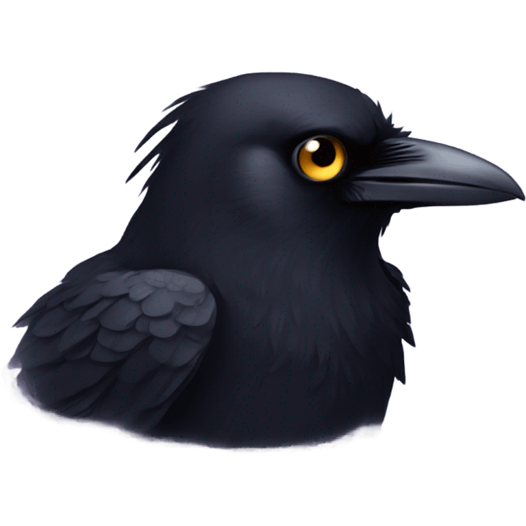 raven with golden eyes emoji