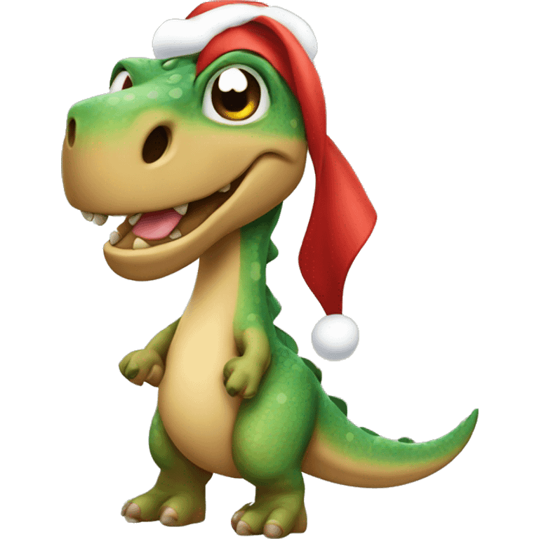 dinosaurio navideño emoji