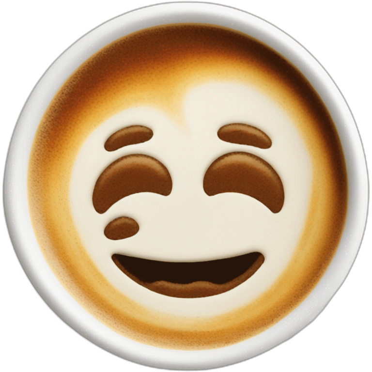 beautiful latte art cup coffee emoji