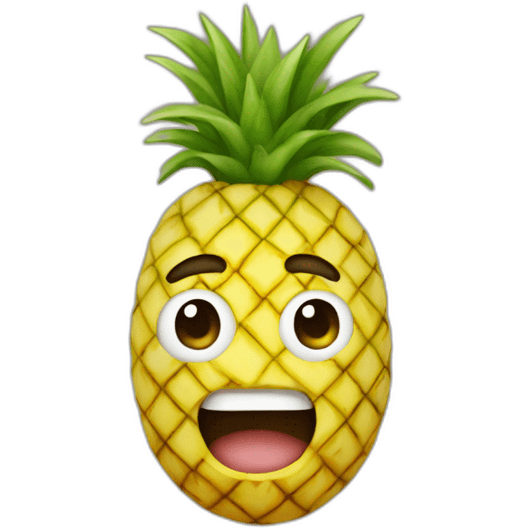 Man pineapple moyai emoji