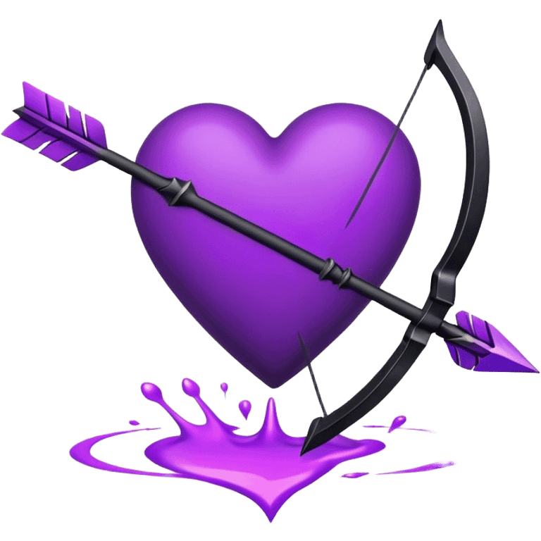 Black heart with arrow and purple  emoji