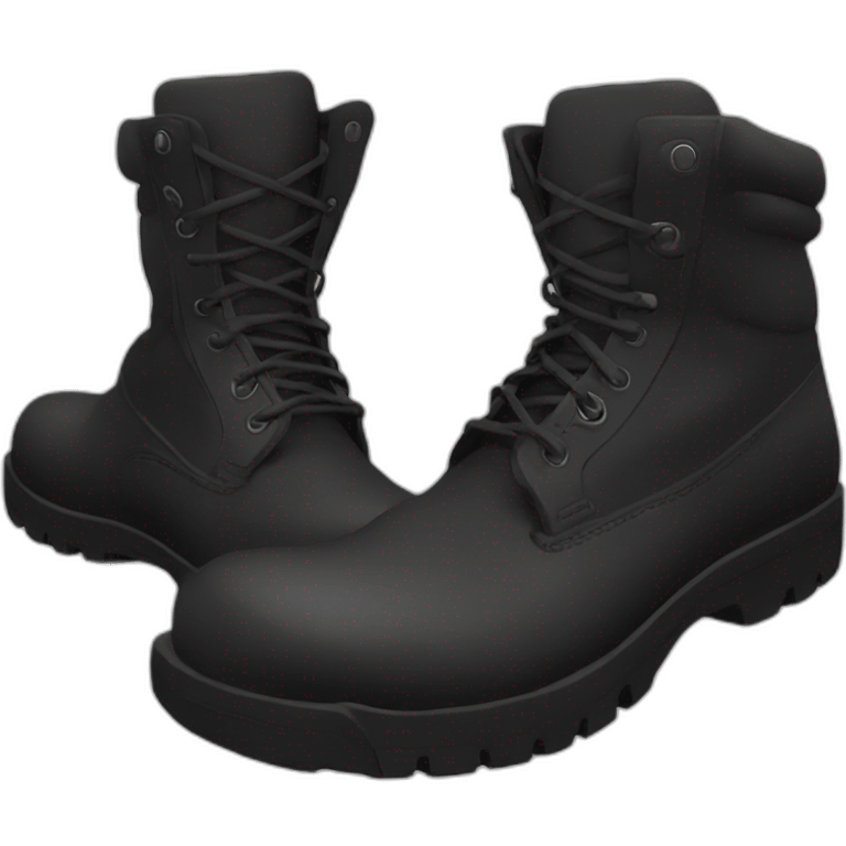 military black pair boot emoji