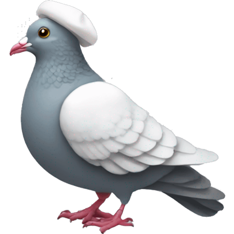 pigeon with a white bonnet from handmaid's tale emoji