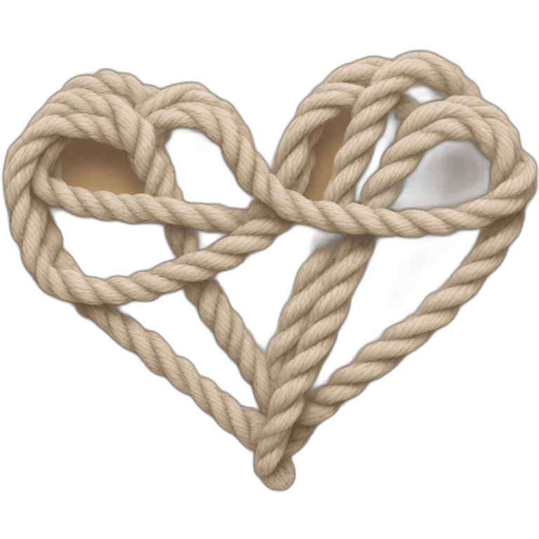 Two hearts made out of rope, woven together emoji