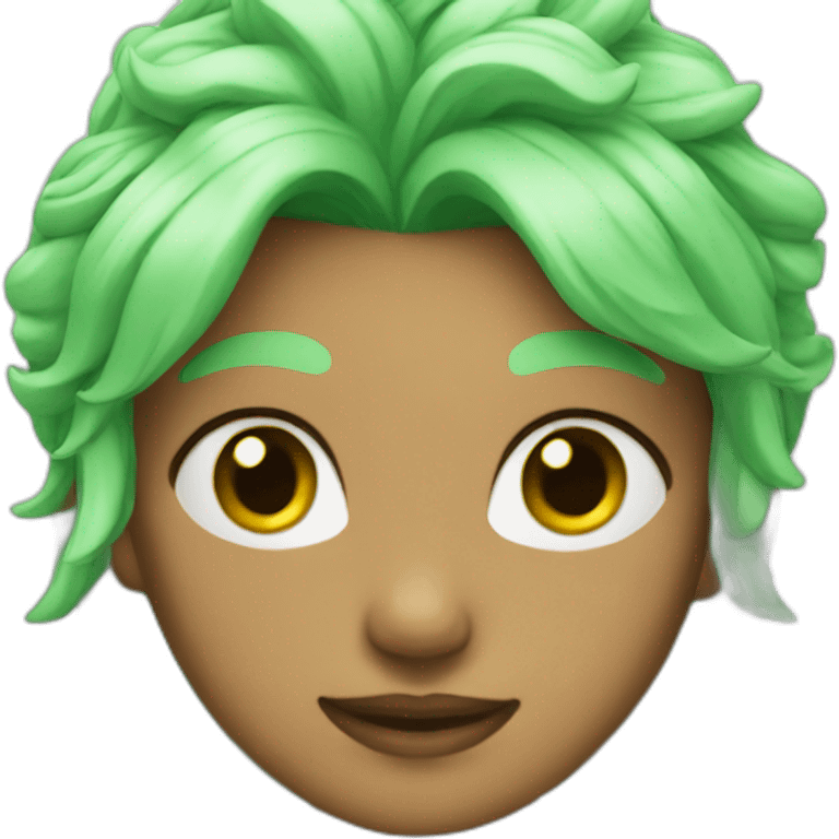 Ice spice with green hair emoji