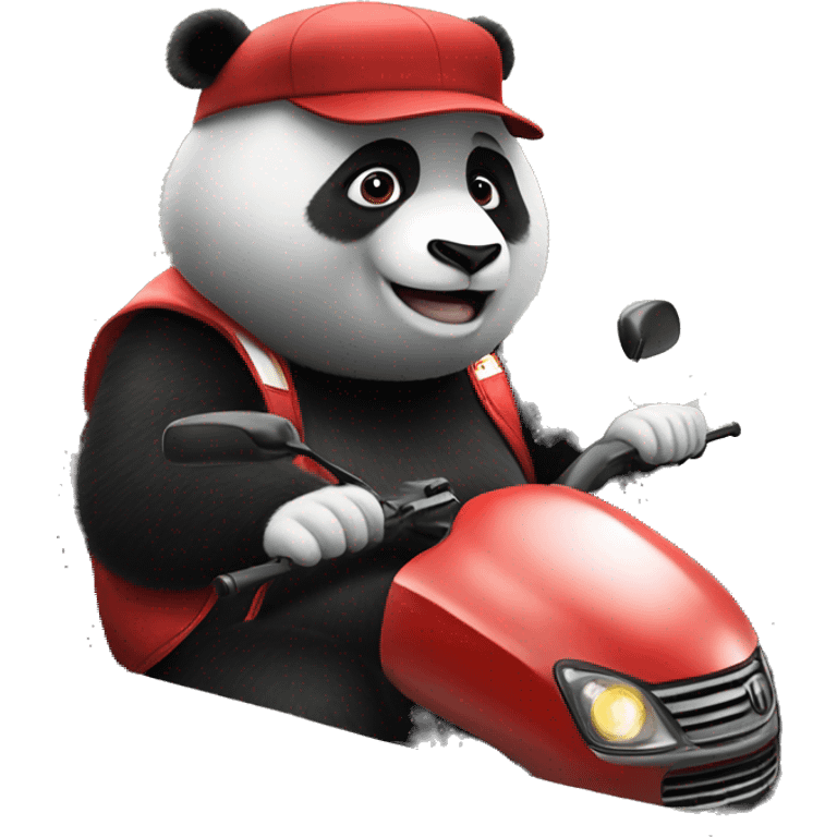 panda driving mc queen  emoji