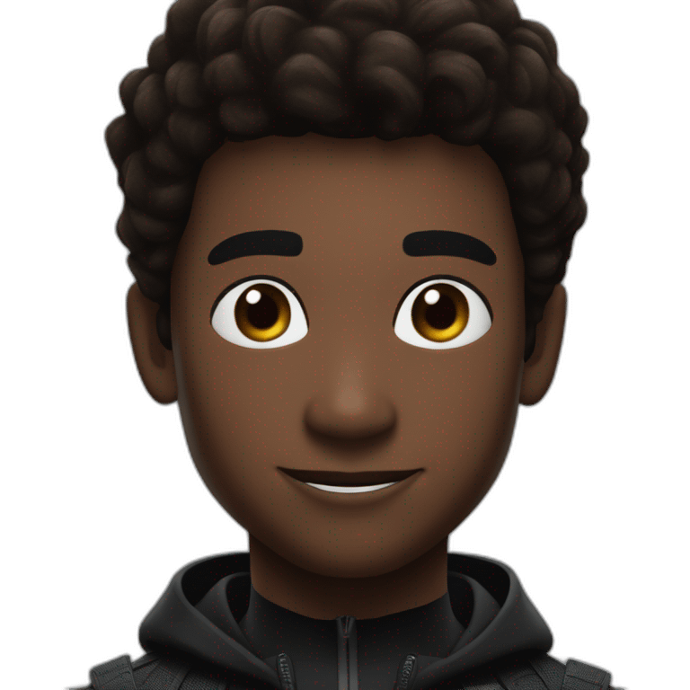 black spider-man miles morales emoji