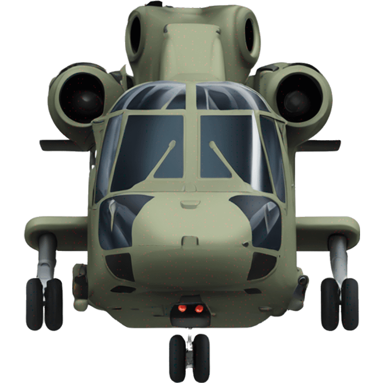 Military helicopter ch 47 dual rotors  emoji