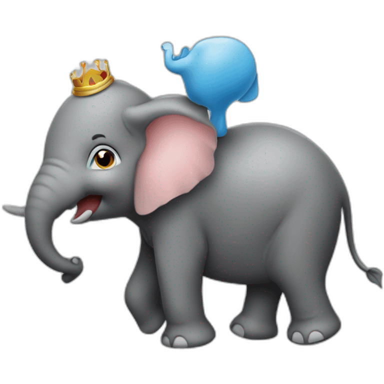 un dauphin sur un elephant emoji