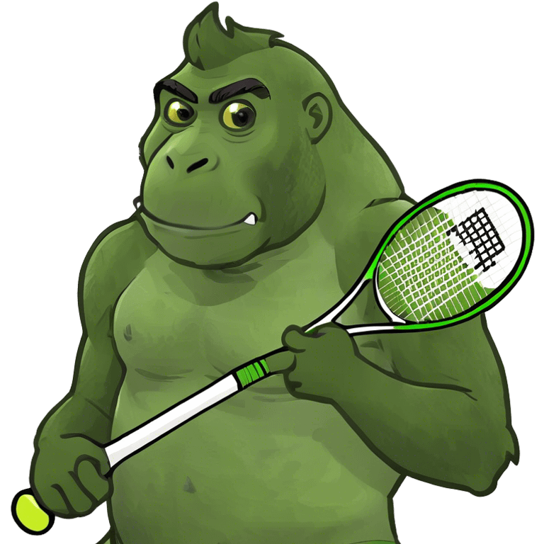 Gorilla with Padel racket  emoji