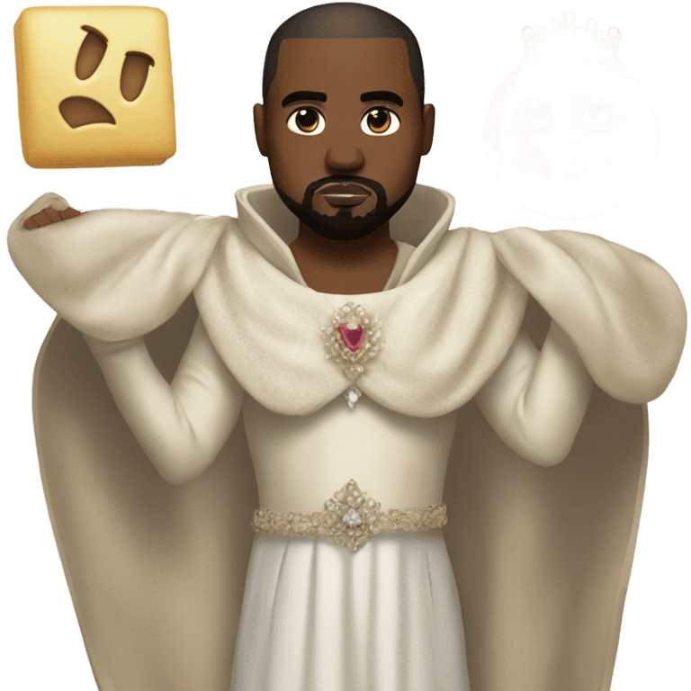 kanye west wearing a princess costume  emoji