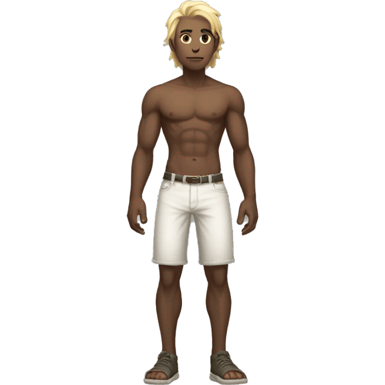 a game character showing his full body, white skin, male emoji