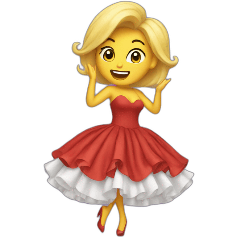 donald trump dancing in a dress emoji