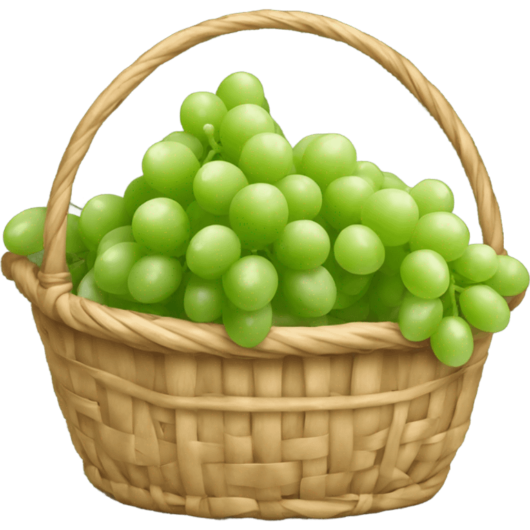 Basket of green grapes emoji