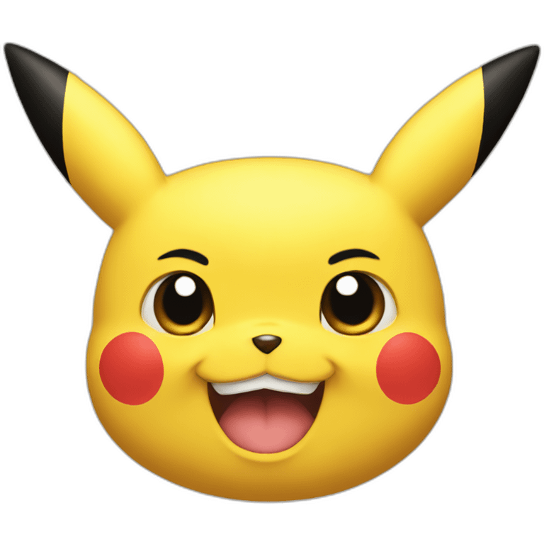 head  of pikachu emoji