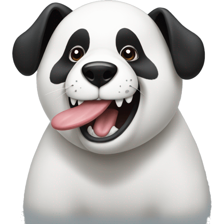 Panda licking dog emoji