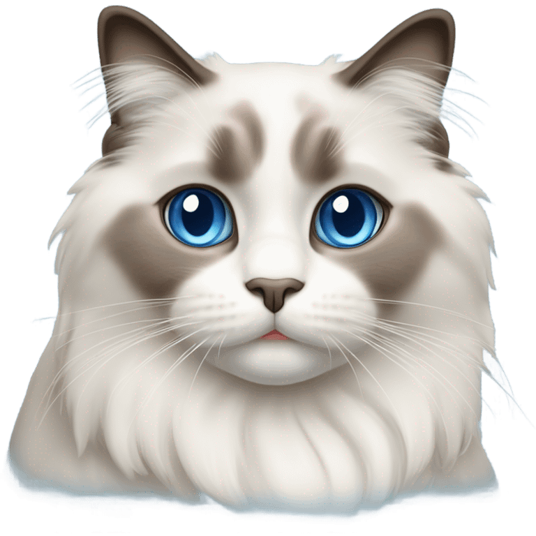 ragdoll blue mitted standing  emoji