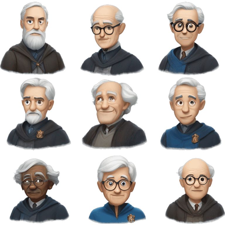 old men,wand, professor, ravenclaw emoji