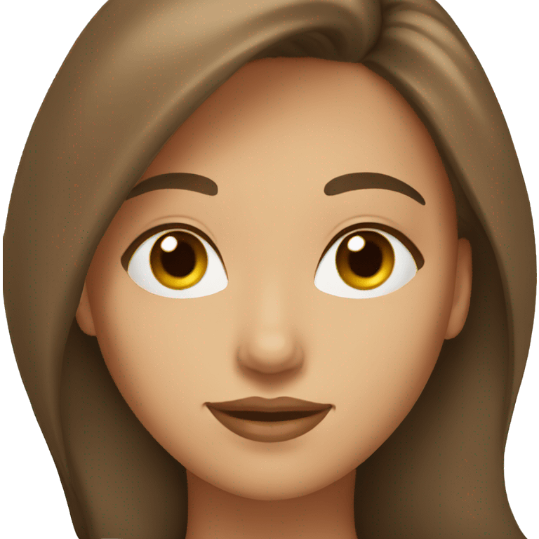 a beautiful woman with brown hair emoji