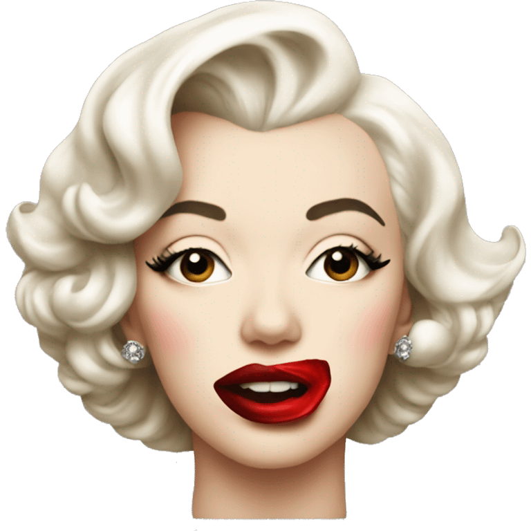 Marilyn monroe red lip emoji