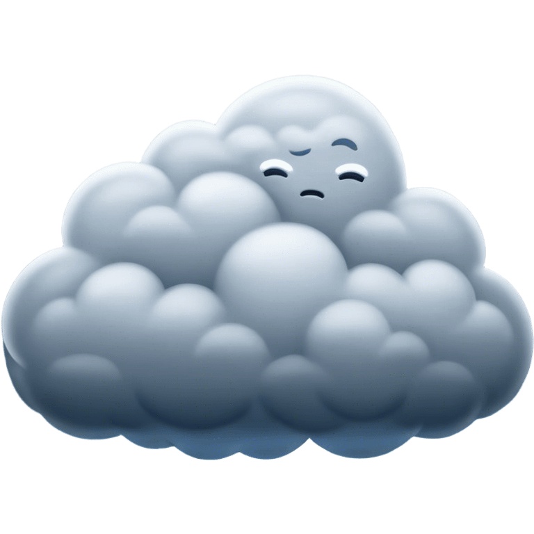 Cinematic Realistic Nimbus Emoji, Dark and foreboding, with thick, heavy clouds swirling ominously in the sky. The clouds are dense with rain, ready to pour down as the atmosphere charges with energy and anticipation. Soft glowing outline, capturing the essence of stormy tension and impending rain in a dense nimbus cloud! emoji