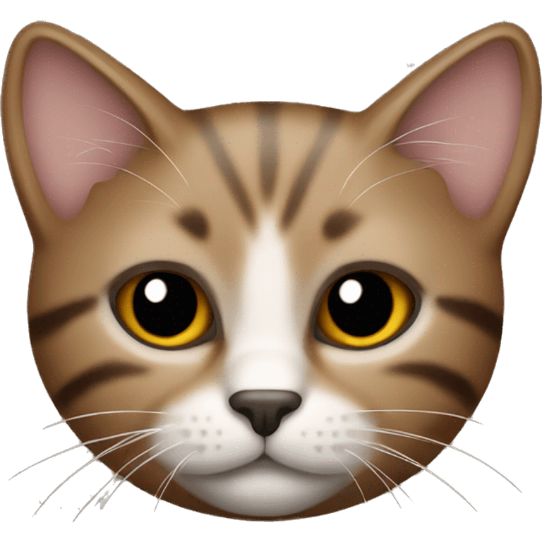 Cat in Brown with black  emoji