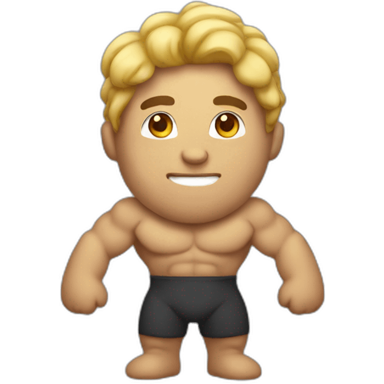 a buff man in a pikcle costume emoji