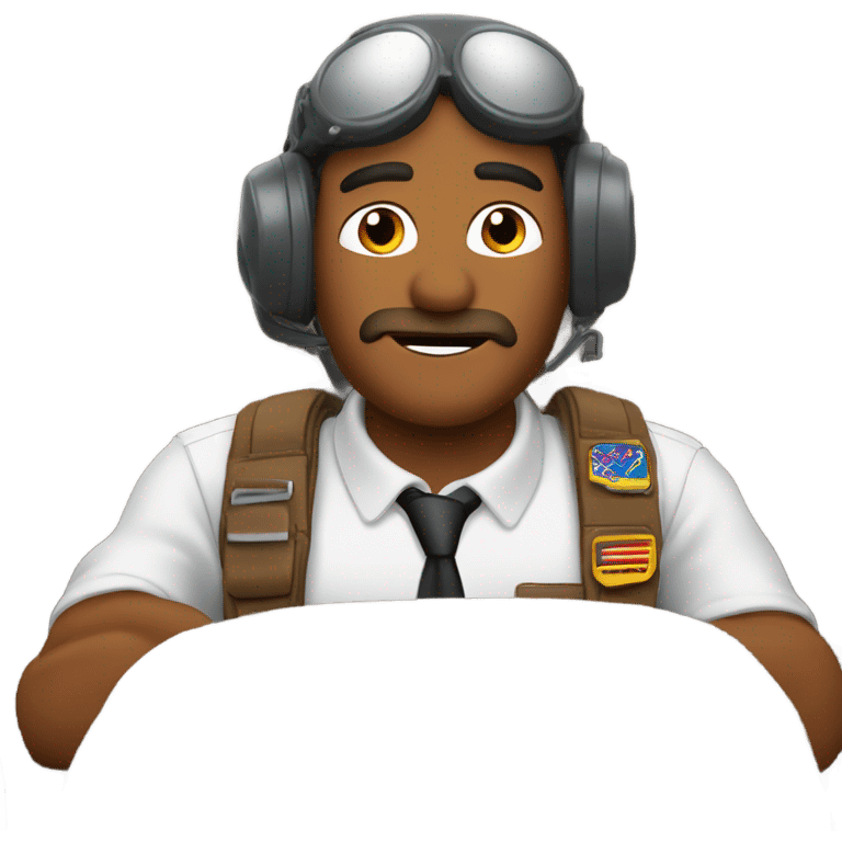 Brown mullet man flying plane that’s crashing emoji