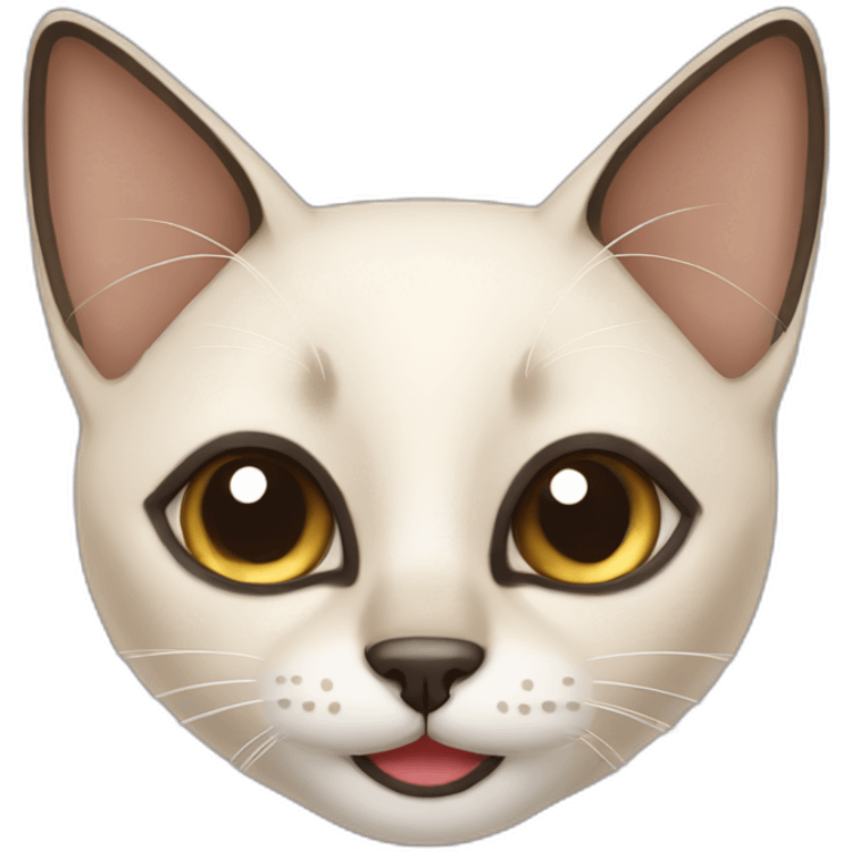 Happy siamese cat emoji