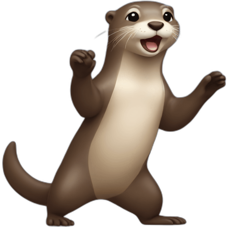 Otter dancing emoji