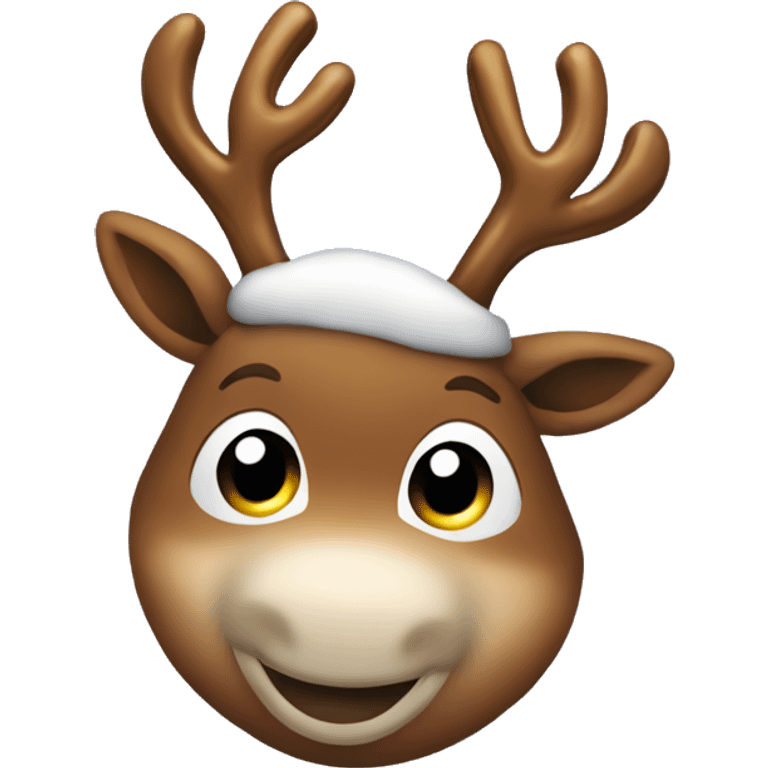 Dancing raindeer as DJ and party lights emoji