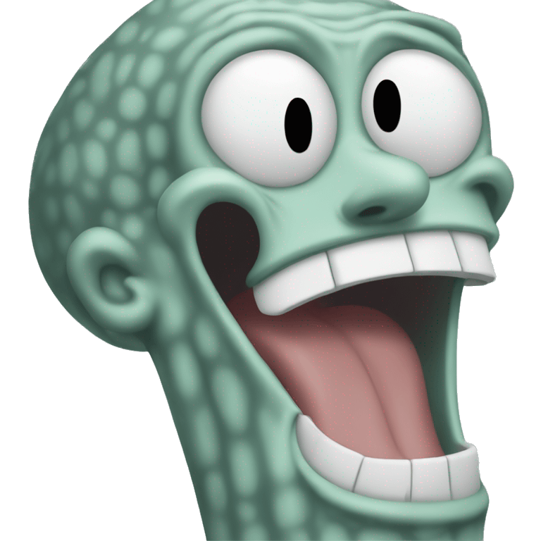 Squidward yawning emoji