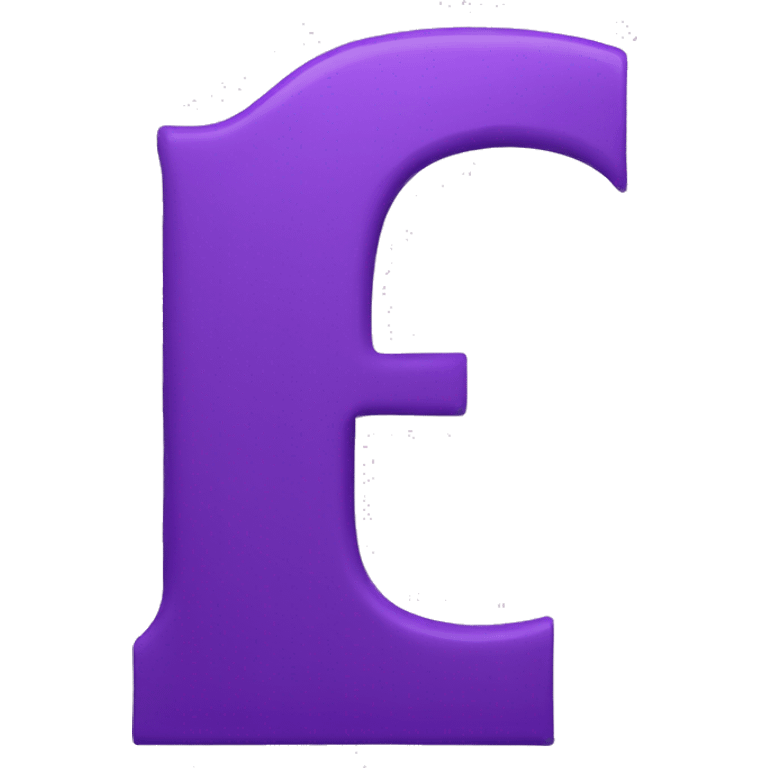 purple letter F emoji