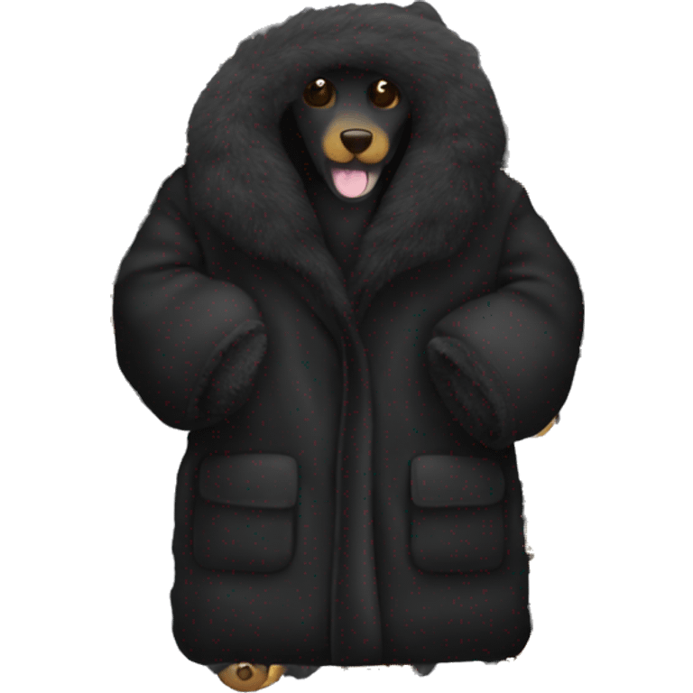 Black fur coat emoji