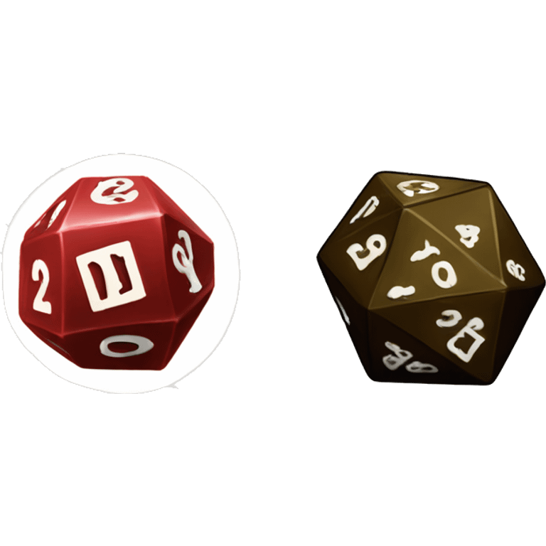 d20 dice and dungeon master screen emoji