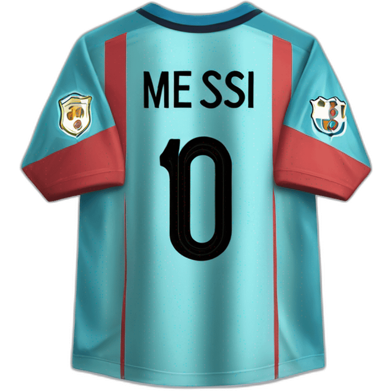 Back of Lionel Messi Jersey with number 10 emoji