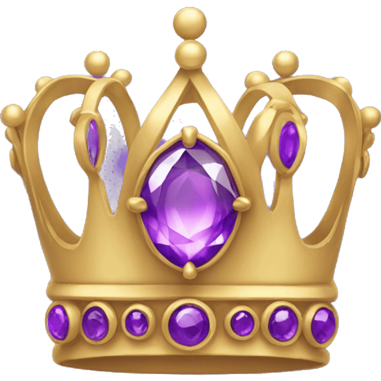 crown with purple gem shaped like an infinity symbol emoji