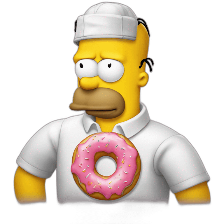 Homer simson mange un donut emoji