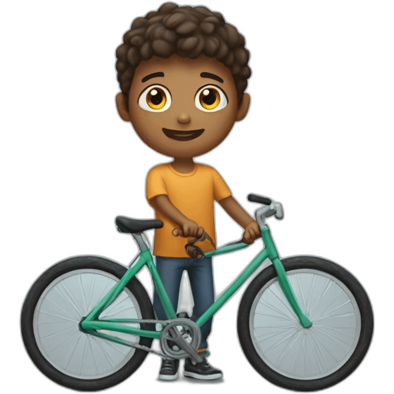 boy with a bicycle emoji