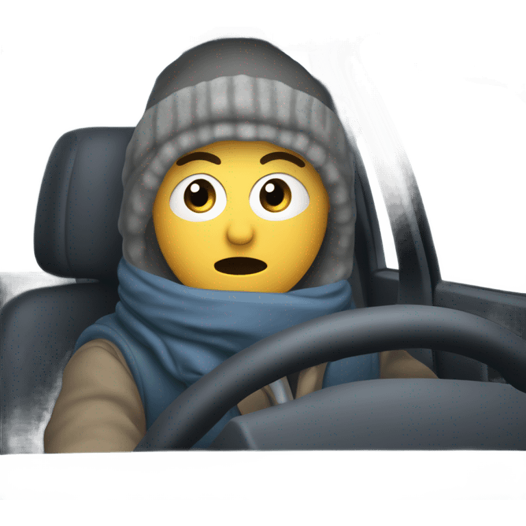 Frozen driver emoji