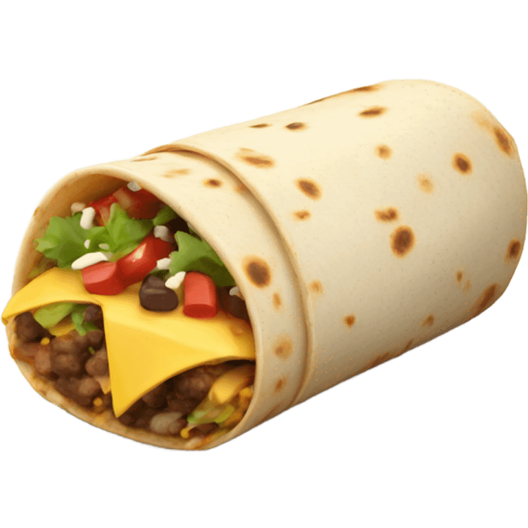 Burrito celebrating New Year’s Eve  emoji