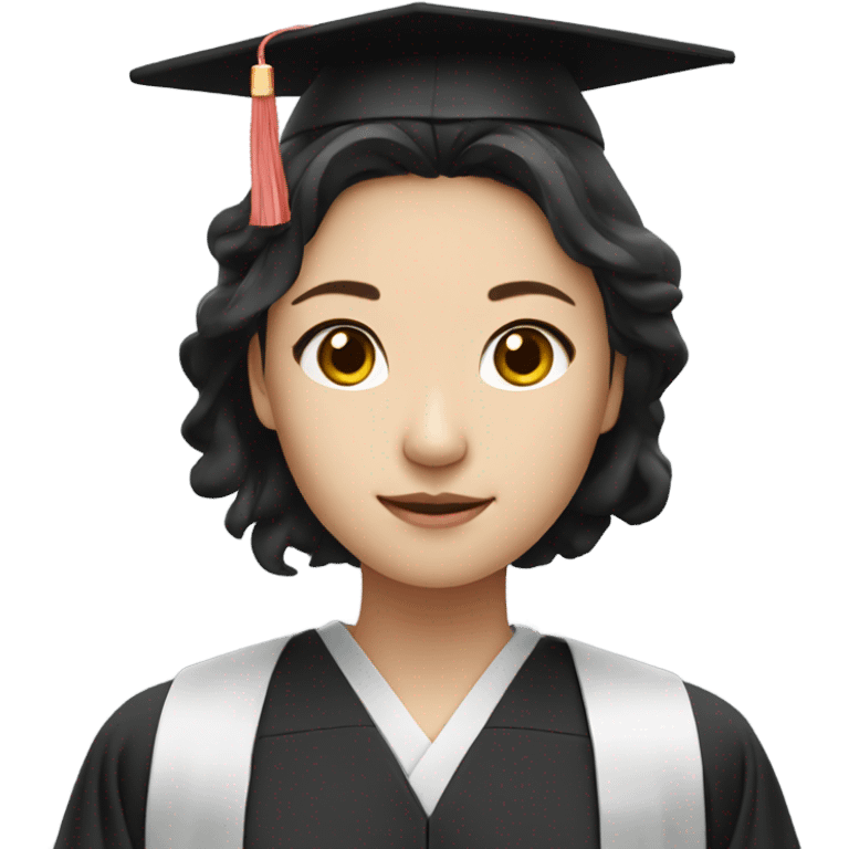 Graduate chinese femaleStudent  emoji