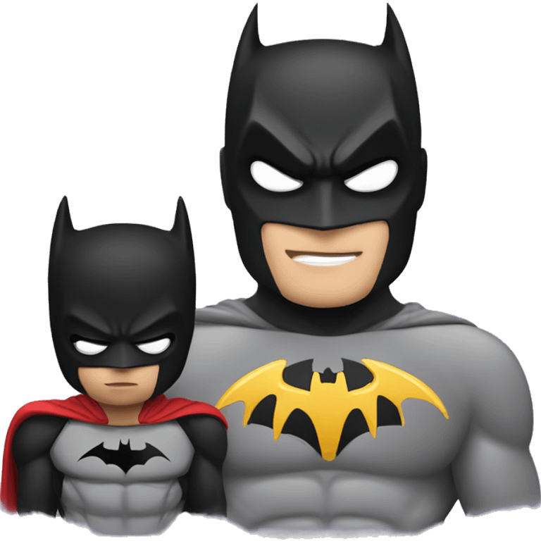 batman and spiderman emoji