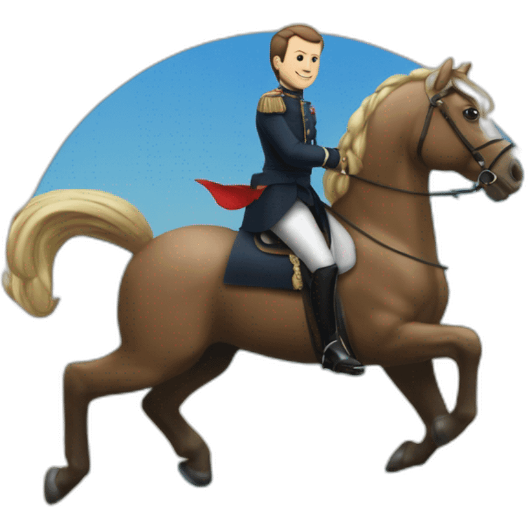 Macron sur un dauphin  emoji