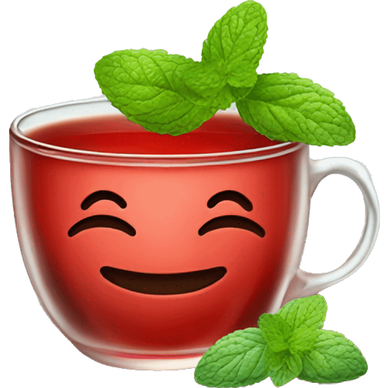 red tea with mint  emoji