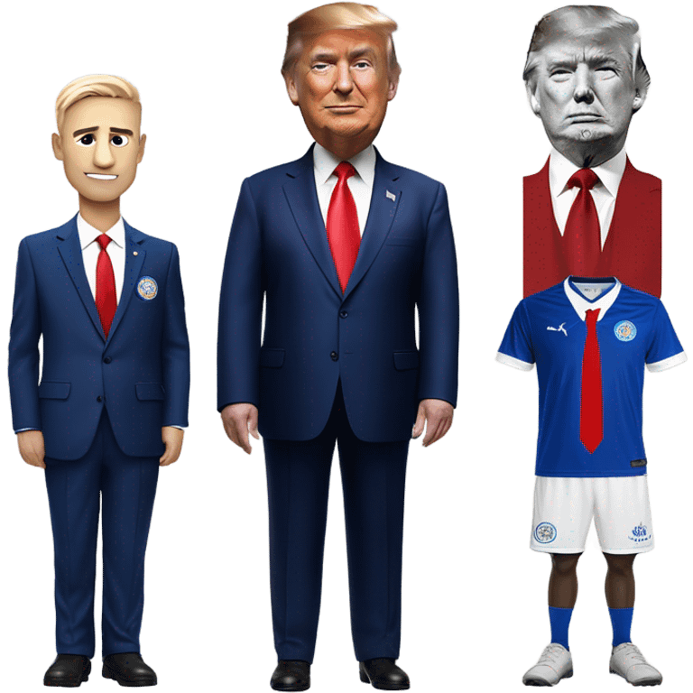 Leicester city football supporter with Donald trump  emoji