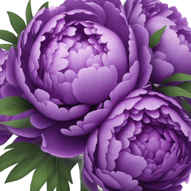 purple Peonies in bouquet  emoji