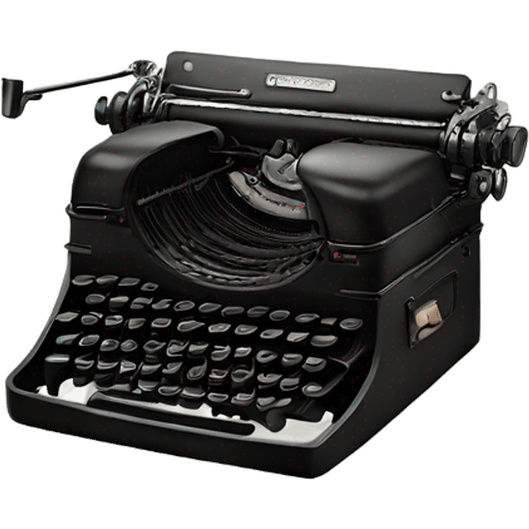 black vintage typewriter  emoji