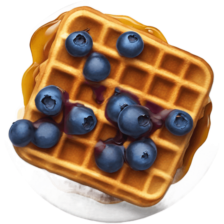 blueberry waffles with maple syrup  emoji